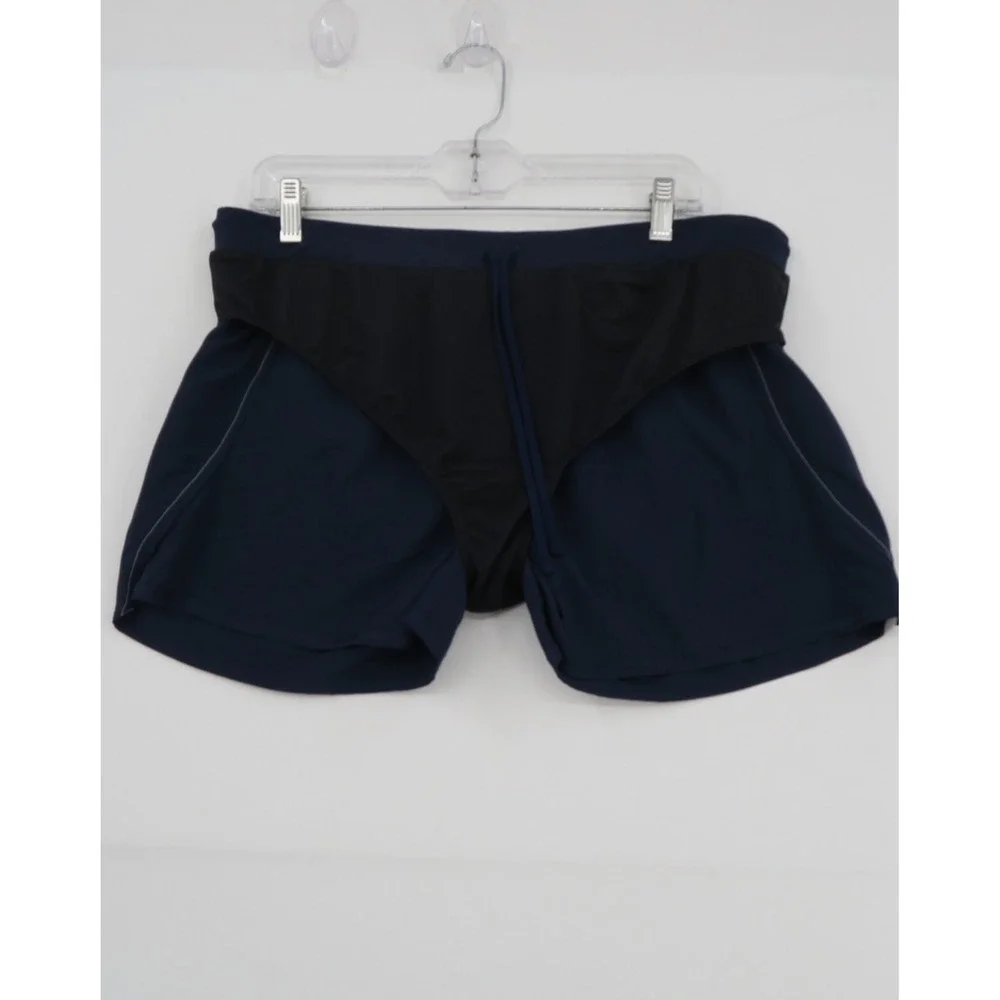 Under Armour HeatGear Navy Blue Running Shorts Womens XL Loose Fit 3 Inch Inseam